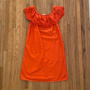 H&M Orange Eyelet Girls Dress, Size 8/9